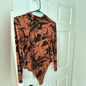 a new day Black and Brown Swirl Bodysuit